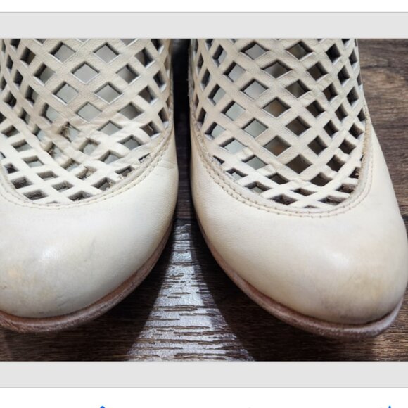 Freebird by Steven Lazor Leather Cutout Lattice Zip Ankle Booties - Picture 12 of 16